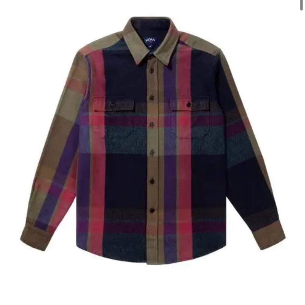 Noah Plaid Flannel Shirt, Size XL
